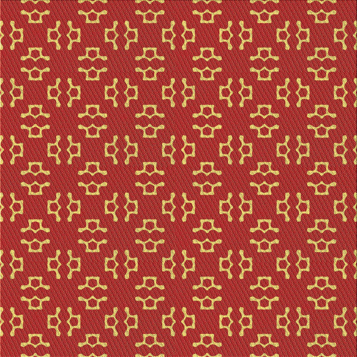 Round Patterned Neon Orange Rug, pat2820brn