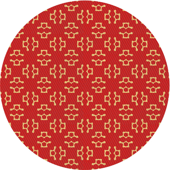 Square Patterned Orange Rug, pat2820org