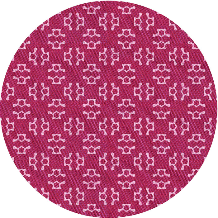 Square Patterned Raspberry Red Rug, pat2820pur