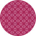 Square Patterned Raspberry Red Rug, pat2820pur