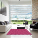 Machine Washable Transitional Raspberry Red Rug in a Kitchen, wshpat2820pur