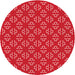 Square Patterned Red Rug, pat2820rd