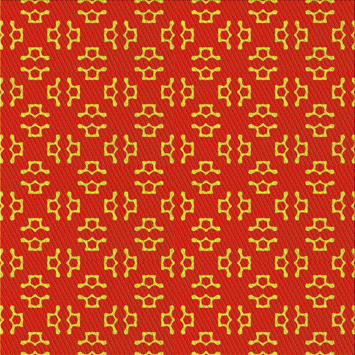 Round Patterned Neon Orange Rug, pat2820yw