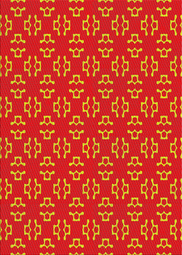 Patterned Orange Novelty Rug, pat2820