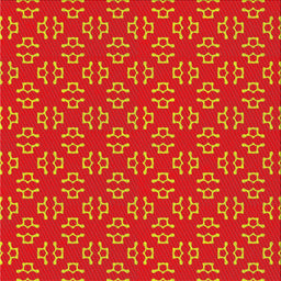 Square Patterned Orange Novelty Rug, pat2820