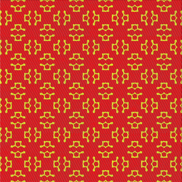 Square Patterned Orange Novelty Rug, pat2820