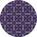 Square Machine Washable Transitional Purple Sage Bush Purple Rug in a Living Room, wshpat2821blu