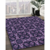 Patterned Purple Sage Bush Purple Rug, pat2821blu