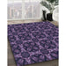 Machine Washable Transitional Purple Sage Bush Purple Rug in a Family Room, wshpat2821blu