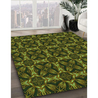 Patterned Midnight Gray Rug, pat2821grn