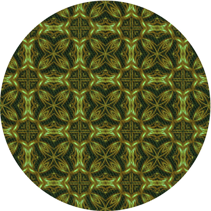 Square Patterned Midnight Gray Rug, pat2821grn