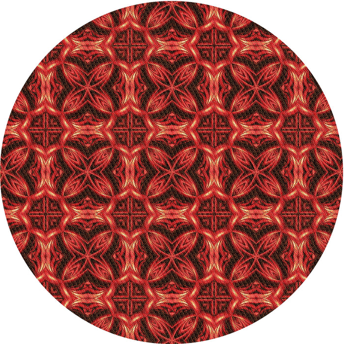 Square Machine Washable Transitional Mahogany Brown Rug in a Living Room, wshpat2821org