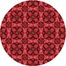 Square Machine Washable Transitional Red Rug in a Living Room, wshpat2821rd