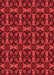 Machine Washable Transitional Red Rug, wshpat2821rd