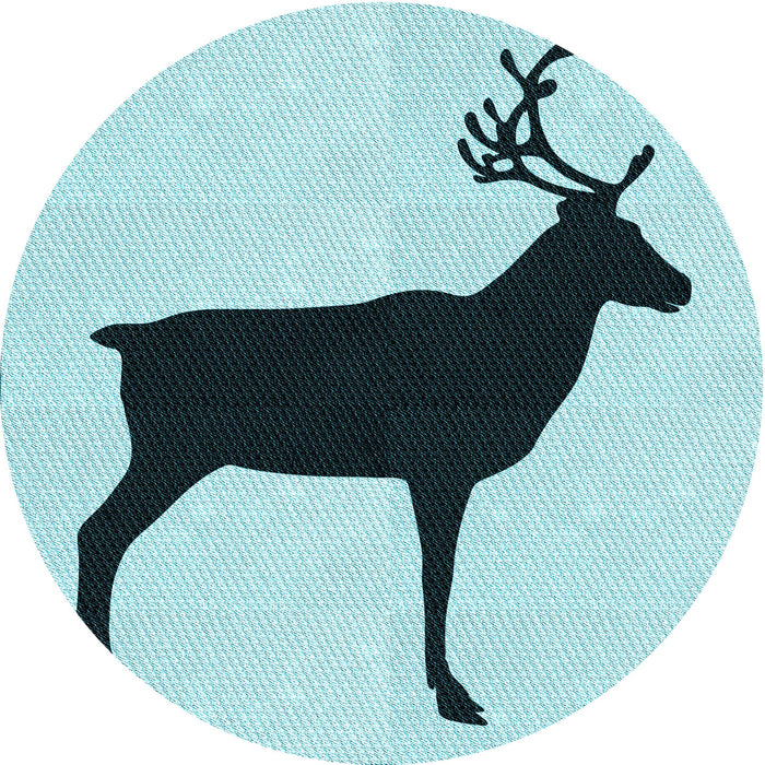 Square Patterned Deep-Sea Green Rug, pat2822lblu