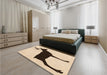 Patterned Light Brown Rug in a Bedroom, pat2822org