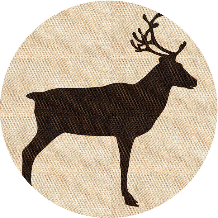 Square Patterned Light Brown Rug, pat2822org