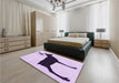 Patterned Purple Flower Purple Rug in a Bedroom, pat2822pur