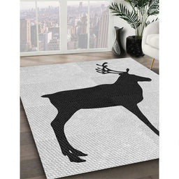 Patterned Off-White Novelty Rug in Family Room, pat2822