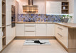 Patterned Off-White Novelty Rug in a Kitchen, pat2822