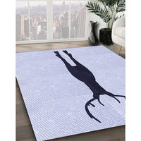 Patterned Lavender Blue Rug, pat2823blu