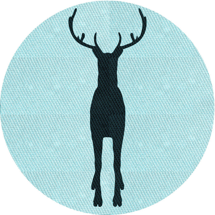 Square Patterned Electric Blue Rug, pat2823lblu