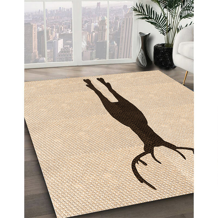 Machine Washable Transitional Peru Brown Rug in a Family Room, wshpat2823org