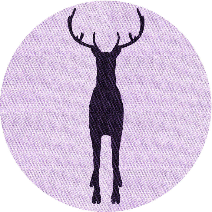 Square Patterned Orchid Purple Rug, pat2823pur