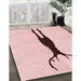 Machine Washable Transitional Pink Rug in a Family Room, wshpat2823rd