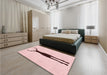 Patterned Pink Rug in a Bedroom, pat2823rd