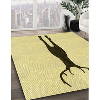 Patterned Sun Yellow Rug, pat2823yw