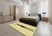 Patterned Sun Yellow Rug in a Bedroom, pat2823yw