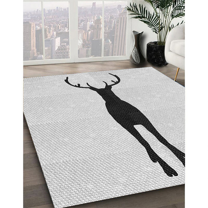 Patterned Off-White Novelty Rug in Family Room, pat2823