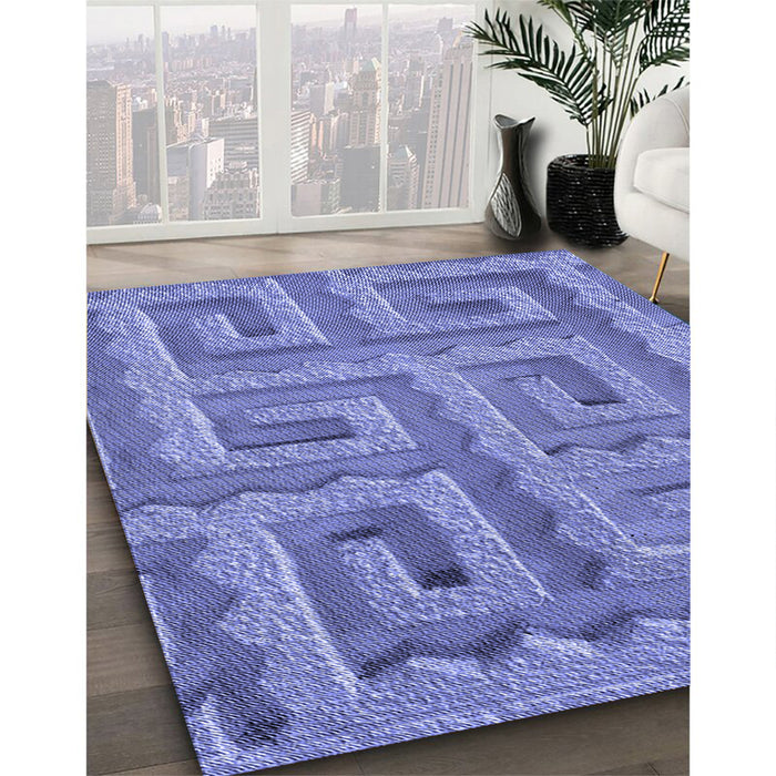 Machine Washable Transitional Purple Mimosa Purple Rug in a Family Room, wshpat2824blu