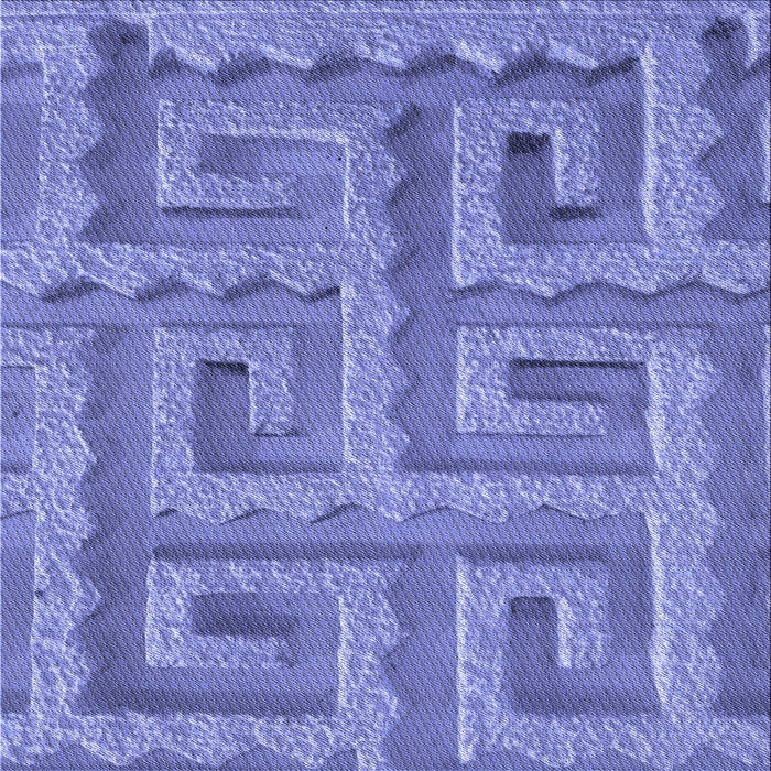 Round Machine Washable Transitional Purple Mimosa Purple Rug, wshpat2824blu