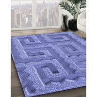 Patterned Purple Mimosa Purple Rug, pat2824blu