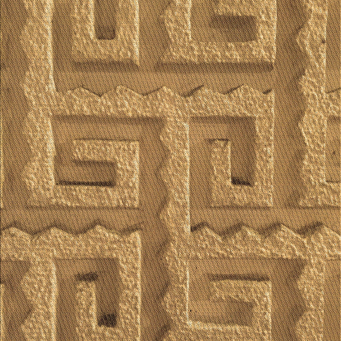 Patterned Yellow Rug, pat2824brn