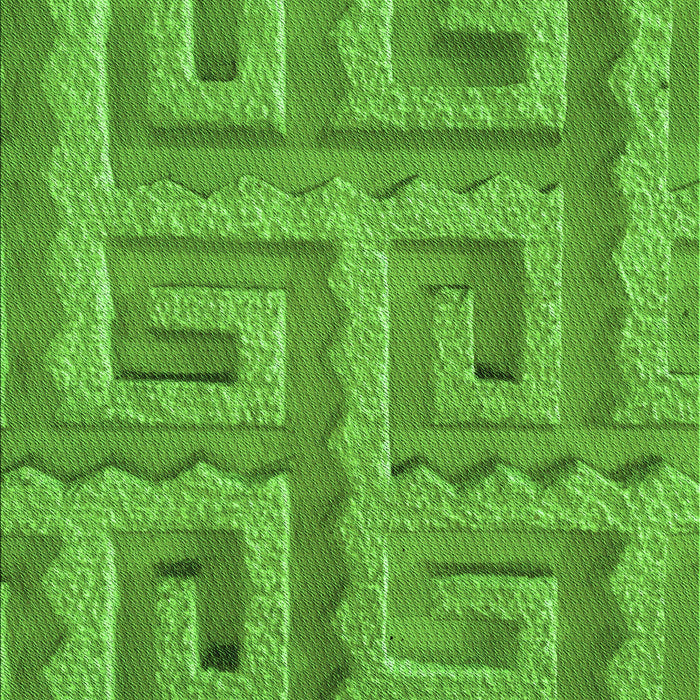 Machine Washable Transitional Dark Lime Green Rug, wshpat2824grn