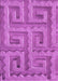Patterned Bright Neon Pink Purple Rug, pat2824pur