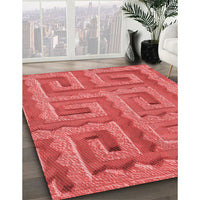 Patterned Red Rug, pat2824rd