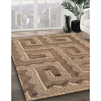 Patterned Saddle Brown Novelty Rug, pat2824