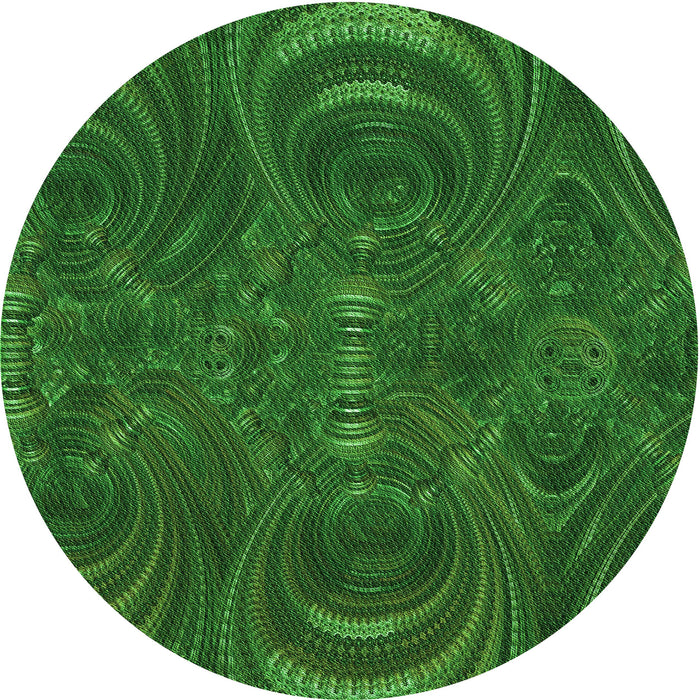 Square Patterned Deep Emerald Green Rug, pat2825grn