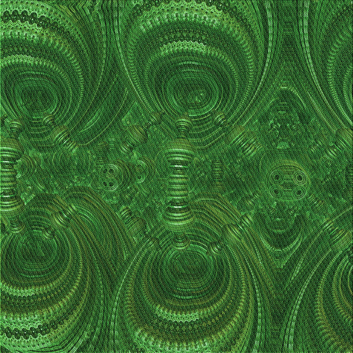 Round Patterned Deep Emerald Green Rug, pat2825grn