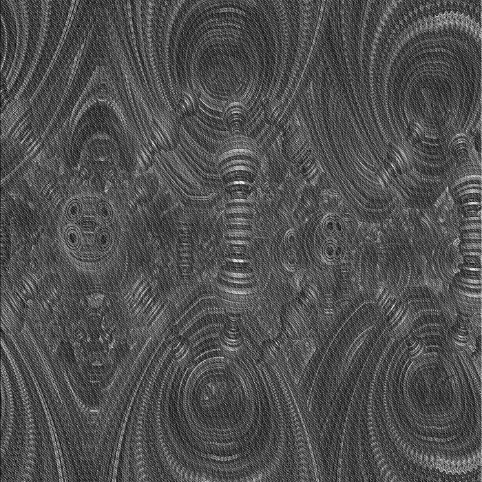 Patterned Black Rug, pat2825gry