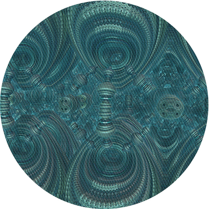 Square Patterned Deep-Sea Blue Rug, pat2825lblu