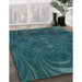 Patterned Deep-Sea Blue Rug in Family Room, pat2825lblu