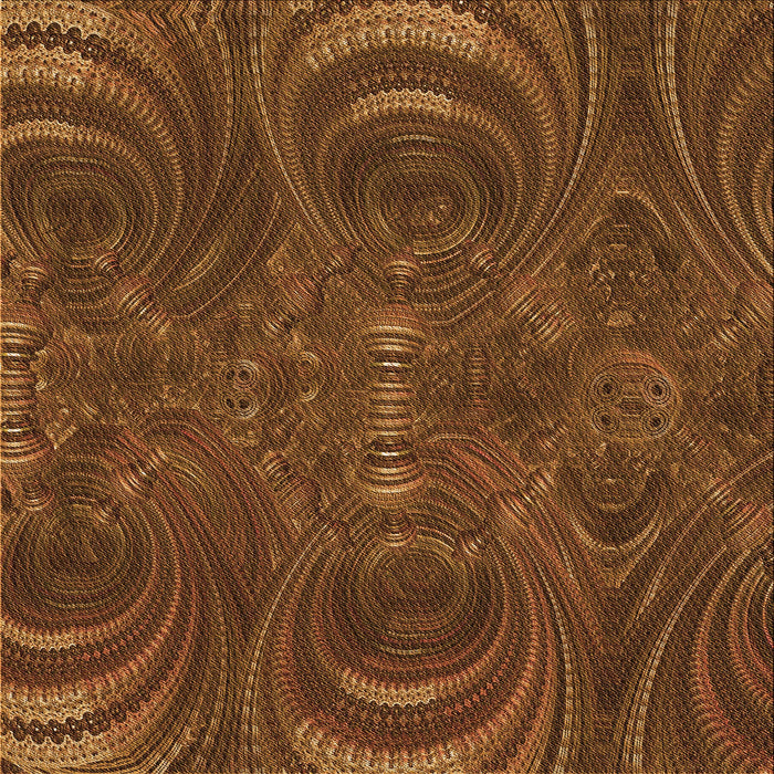 Round Patterned Sedona Brown Rug, pat2825org