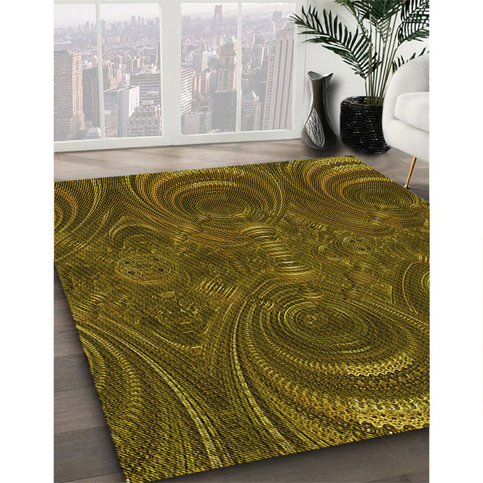 Machine Washable Transitional Bakers Brown Rug in a Family Room, wshpat2825yw