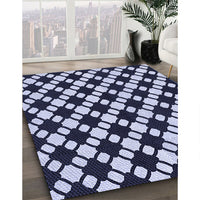 Patterned Night Blue Rug, pat2826blu