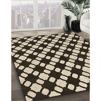 Patterned Midnight Gray Rug, pat2826brn